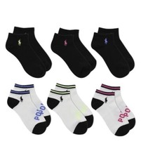 Polo Ralph Lauren Big Girls Low Cut Socks 6pk