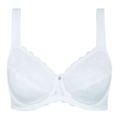 Bügel BH Viania Damen BH mit Spitze unterlegte Cups weiss 80 D