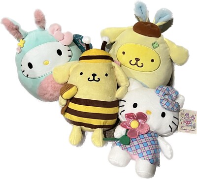 Sanrio Hello Kitty & Pompompurin Spring Edition Easter Plush & Squishmallows NWT
