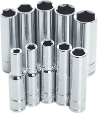 Performance Tool 10 Piece Impact Socket Sets 1/4" W36400