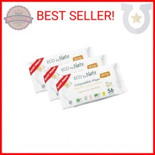 Eco by Naty Baby Wipes Unscented - 100 Compostable and Plant-Based Wipes, Good