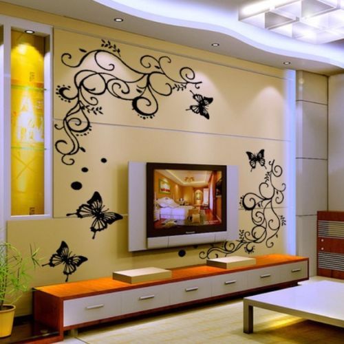 Wall Stickers XXL Flower Vine Tendril Black Wall Tattoo Art Decal Home