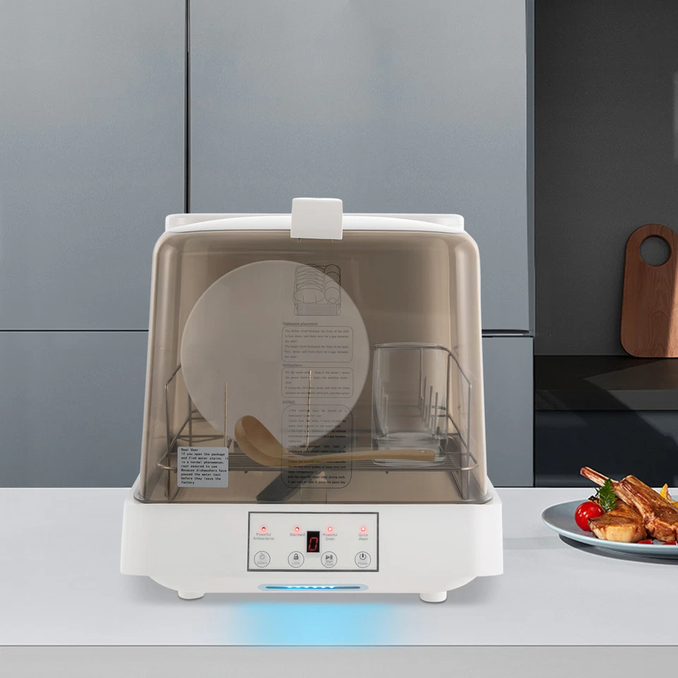 Portable Mini Dishwasher Countertop Dish Washing Machine with Washing Programs - Image 4 of 4