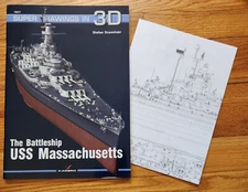 Battleship USS Massachusetts Super Drawings in 3D Book Kagero 2014 Draminski