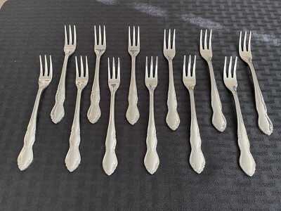 12 EXCEL 18-0 Korea EXF2 Stainless Cocktail Forks NEW