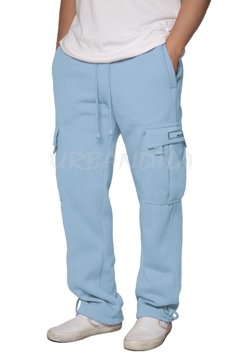 Buy DREAM USA Men's Heavyweight Fleece Cargo Sweatpants Online At