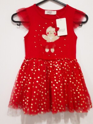 BQT  Label  Gingerbread  Dress  Tutu  Size 2 Baby Girl   Christmas Party New