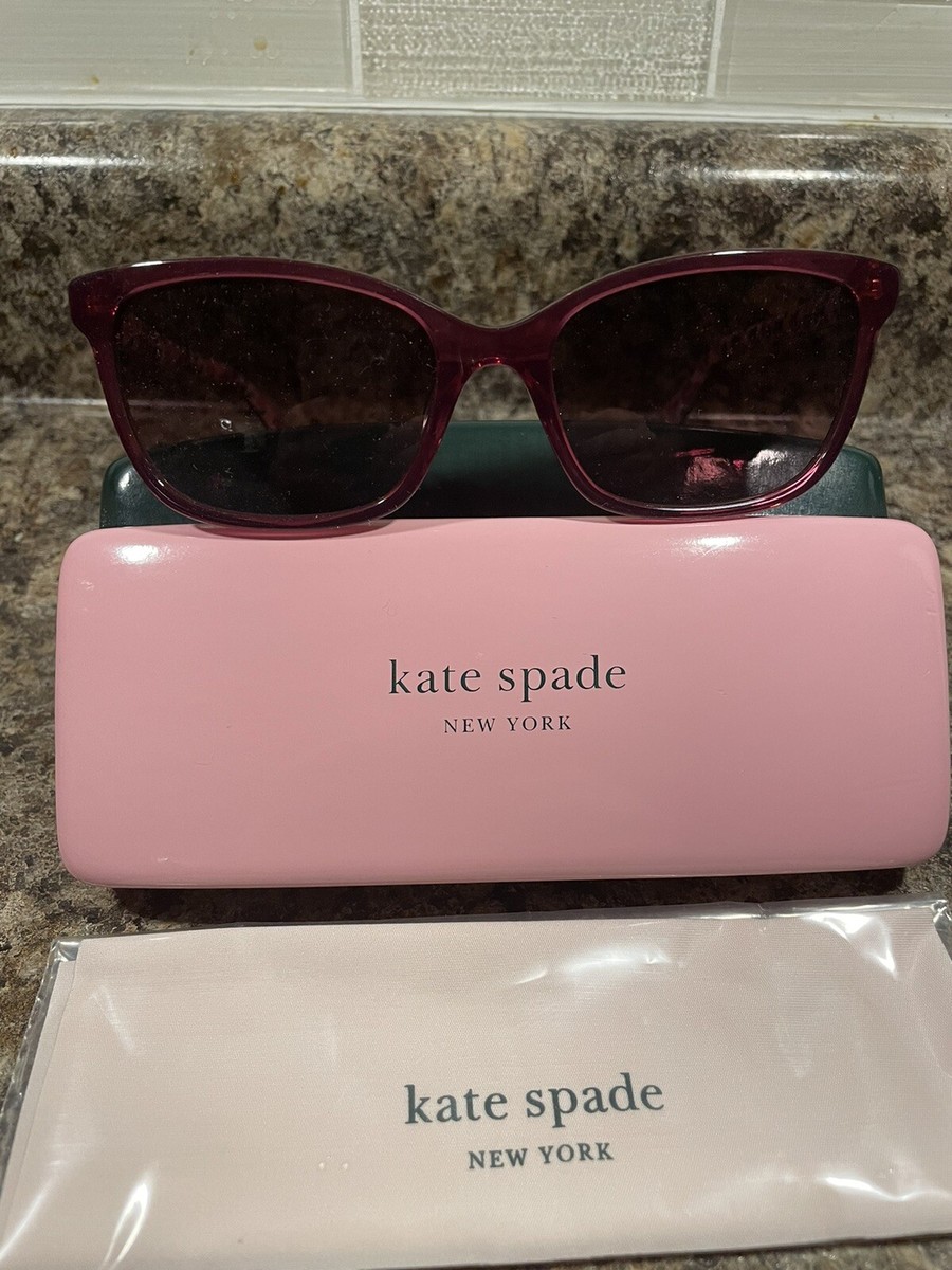 Kate Spade Women\'s Sunglasses with Pink Case ... AUTHENTIC Kate Spade New York Sunglasses Case Pink Orange + Cleaning  main image 4
