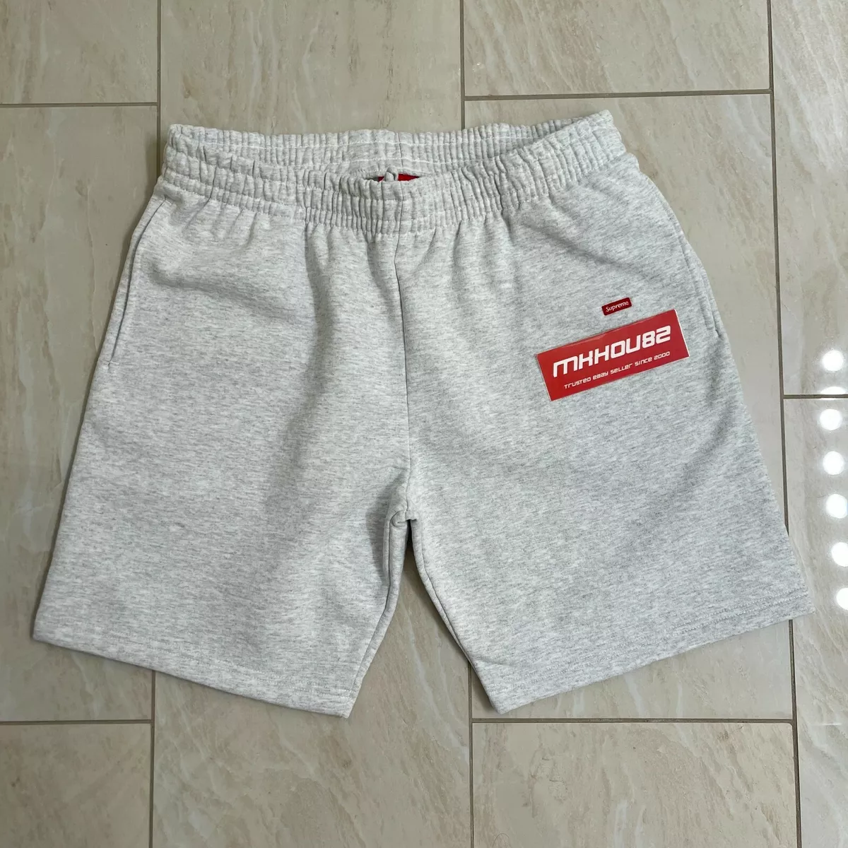 New Supreme Small Box Sweat Short Shorts Ash Grey Spring Summer 2022 SS22  Size L