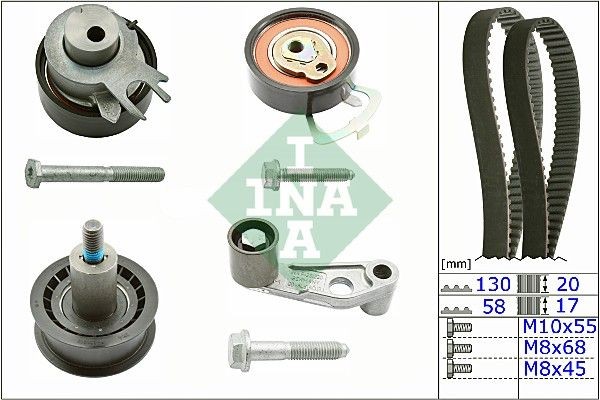 NEU - Schaeffler INA 530008910 Zahnriemensatz FüR Audi Seat Skoda VW-image