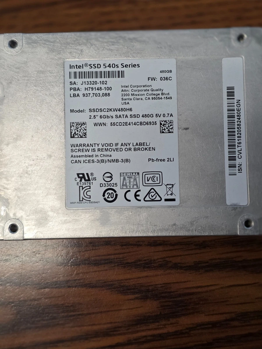 Intel Solid State Drives 480 GB Storage Capacity for sale | eBay