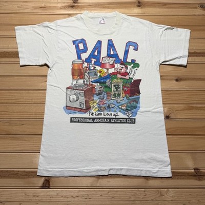 Vintage 90s PAAC Professional Armchair Athletes Club Funny T-Shirt USA - Medium