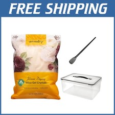 Silica Gel Flower Drying Crystals Kit with Brush, Reusable