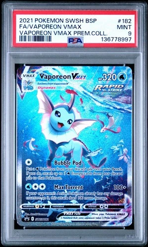 Pokémon Card | PSA 9 Vaporeon VMAX SWSH182 2021 Black Star Promo Premium Alt Art