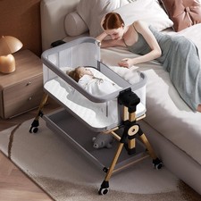 3 in 1 Baby Bassinet,Bedside/Rocking Bassinet for Baby,Bedside Crib with Lock...