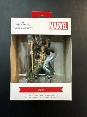 HALLMARK LOKI GOD OF MISCHIEF MARVEL COMICS 2023 CHRISTMAS ORNAMENTS 