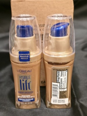 (2) L'Oreal Paris Visible Lift Serum Absolute Foundation Classic Tan #157 2 Pack