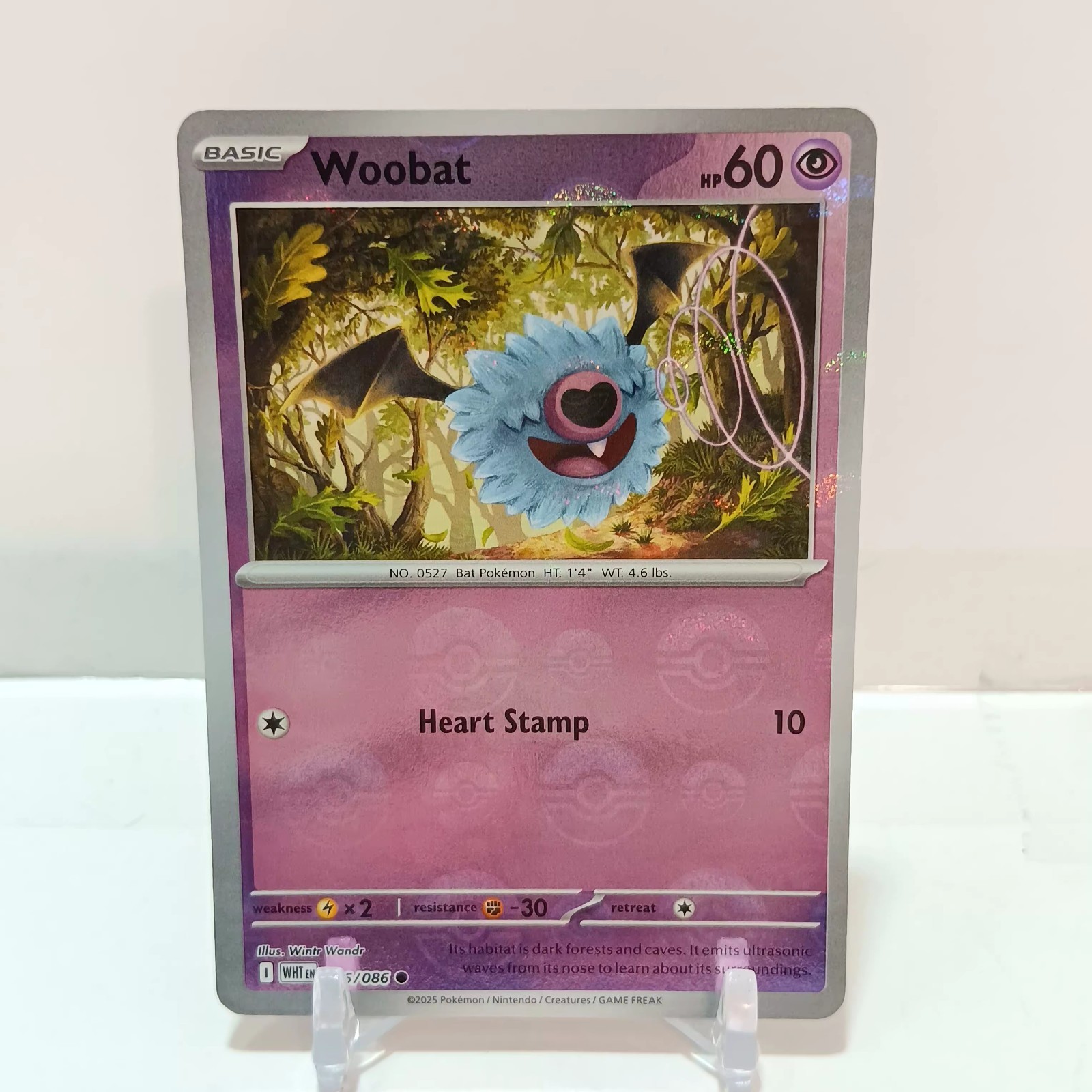 Pokémon Woobat (Pokeball Pattern) 36/86 NM White Flare