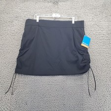 Columbia Skort Womens XL Black Active-Fit Adjustable Drawstring Pockets NWT