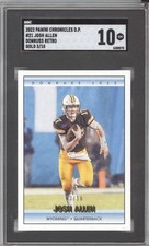 2022 Panini Chronicles Draft Picks #21 Josh Allen Donruss Retro Gold SGC 10 #/10
