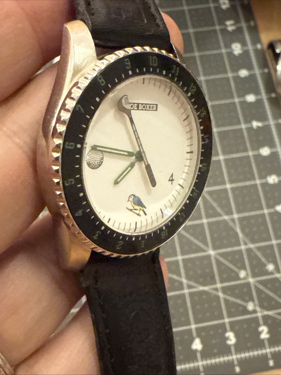 Rare Joe Boxer 1995 Mens watch Golf club Birdie Fore Minimalist