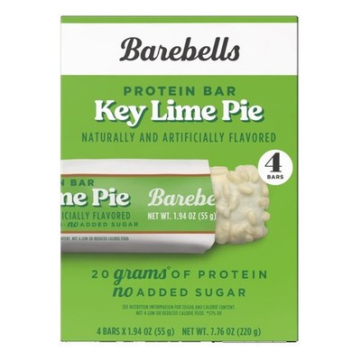 Key Lime Pie Flavor Protein Bars High Protein Snack 4 Pack 55g Each