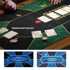 39x19" Texas Hold'em Poker Table Top Mat. Texas Hold'em Tabletop Layout