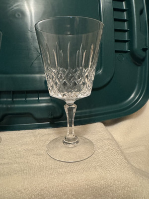 Kanney Princess Grace French 24% Lead Cut Crystal Wine Glasses SET OF 4