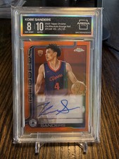 2025-26 Topps Chrome - Rookie Auto Kobe Sanders #TCAR-KS Orange Refractor 25/25