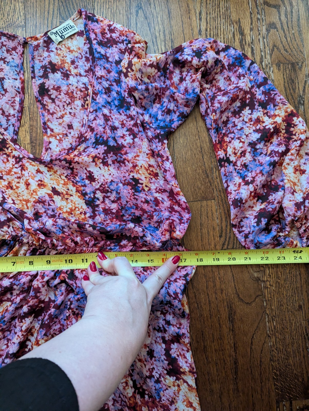 Show Me Your Mumu Size M 8-10 Purple Pink Blue Gold Floral Fairy Maxi Wrap Dress