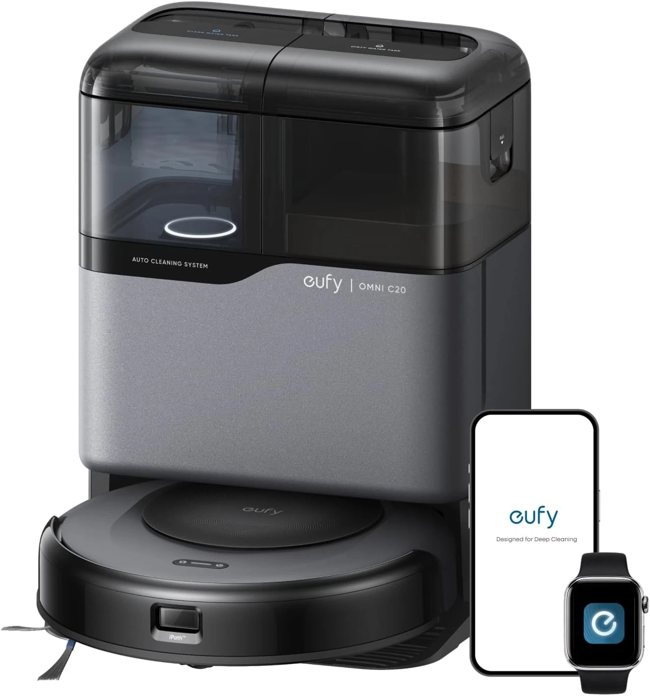 Robot Vacuum Omni C20, 7,000 Pa, 60 Days Self Emptying, Auto Mop Washing, Auto D