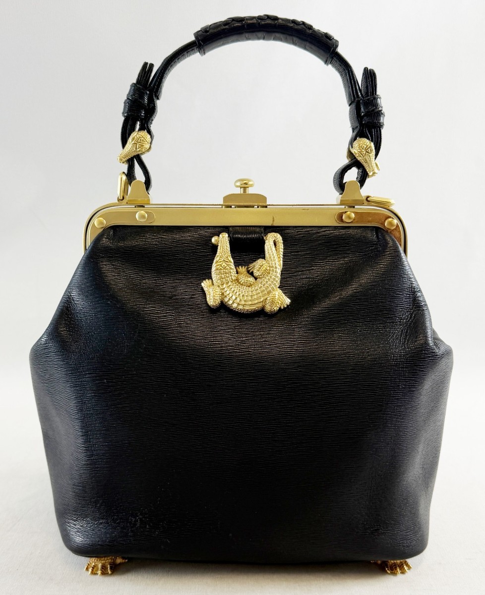 GOD ONLY KNOWS FAKE レザーバッグ BARRY KIESELSTEIN-CORD Trophy Satchel Hand Bag Black Leather