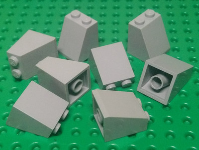 Lego Schräge 65° 2x2x2 mit Unterrohr [3678b] hellgrau x8