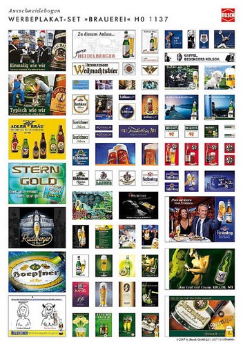Juego de letreros publicitarios de cervecería Busch 1137 paquete (70) | Zustand: New