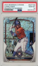 CAMILO DIAZ #BCP186 2023 BOWMAN CHROME SHIMMER REFRACTOR PSA 10 GEM MINT