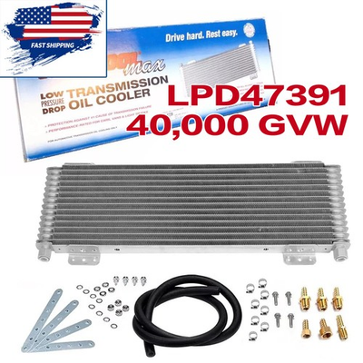 #ad New TruCool Heavy Duty Transmission Oil Cooler Kit 40000 GVW LPD47391 $90.29