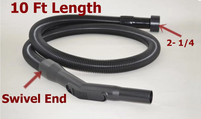 10FT Hose for Shop Vac Craftsman Ridgid Wet & Dry Vacs with a 2 1/4'' Cuff