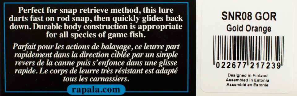 (LOT OF 3) RAPALA SNAP RAP 7/8OZ SNR08 GOR GOLD ORANGE CP2415 | eBay