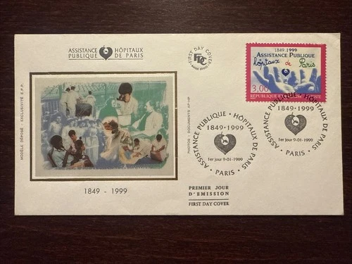 FRANCE FDC COVER 1999 YEAR PUBLIC HOSPITALS HEALTH MEDICINE STAMPS