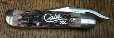 2001 CASE XX Silver Script Russlock 61953L Cranberry Bone | eBay