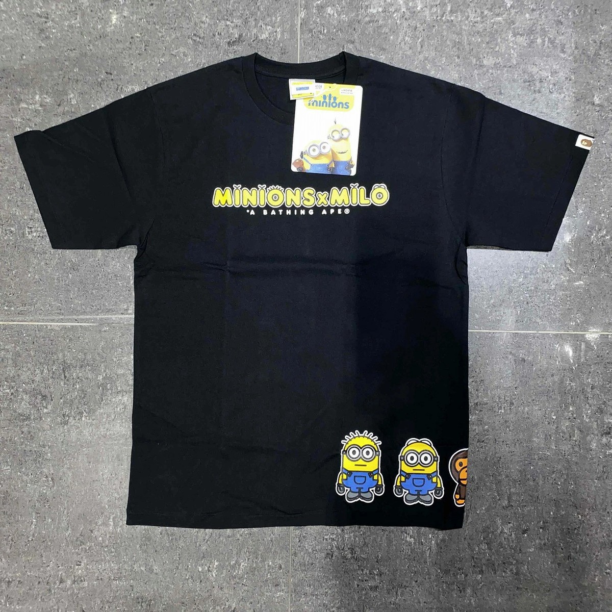 A BATHING APE MINIONS Baby Milo TShirt Black L 2015 | eBay