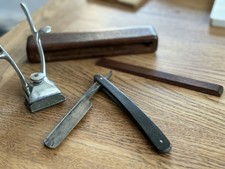 Antique Barbers Straight Razor And Clippers