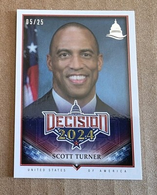 Decision 2024 Update Scott Turner #216 Silver Foil Capitol #'d 5/25