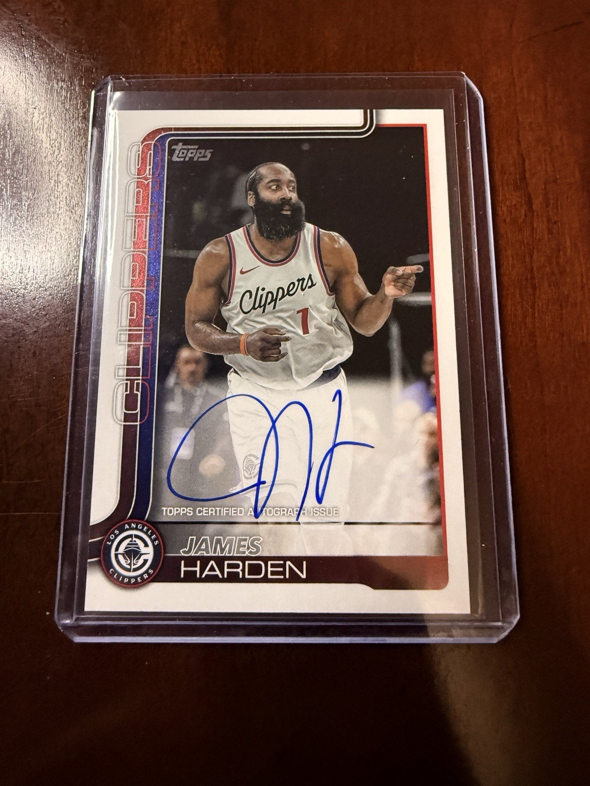 2025-26 TOPPS FLAGSHIP REAL ONE AUTOGRAPH On Card JAMES HARDEN Clippers LAC