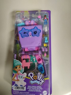 Polly Pocket Bunny Carnival Compact Playset, Mini Dolls & Accessories