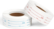 2 Rolls 1000PCS Food Storage Labels 1x2" Removable Freezer Date Stickers