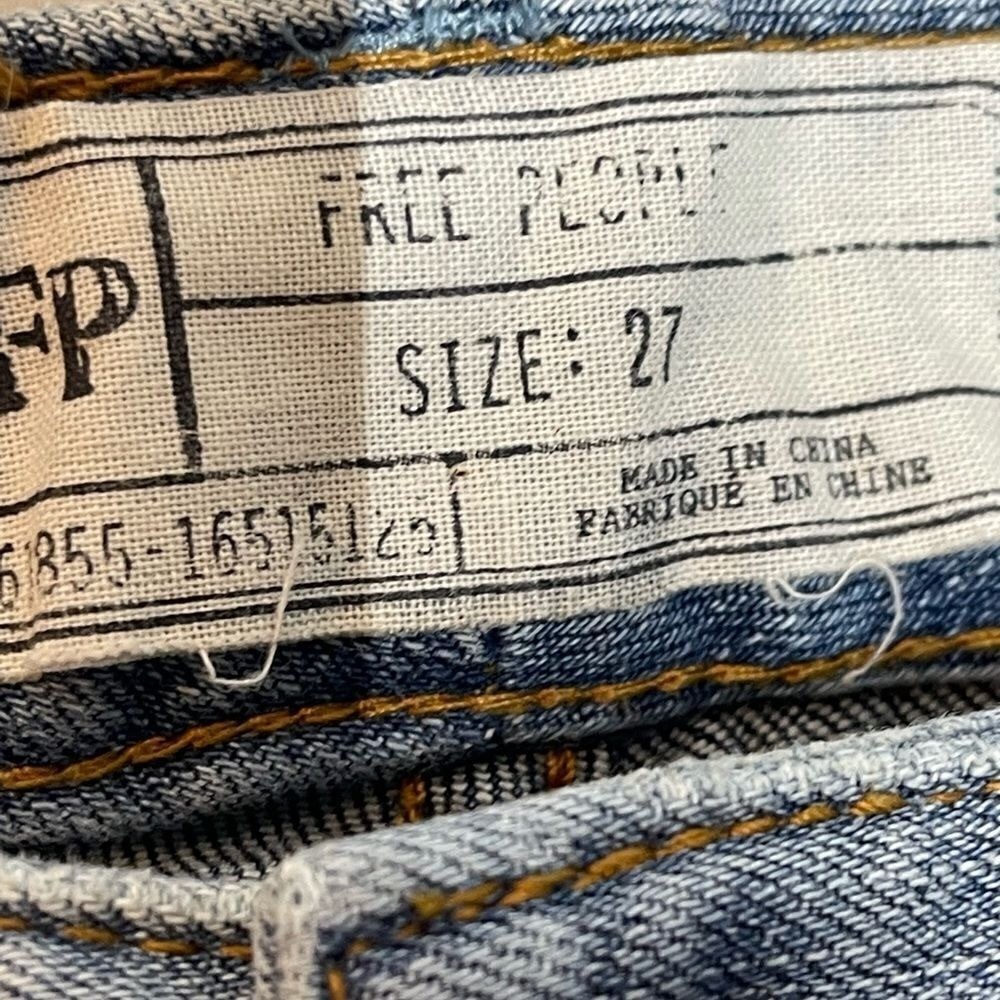 Free People patchwork button fly denim jeans, siz… - image 12