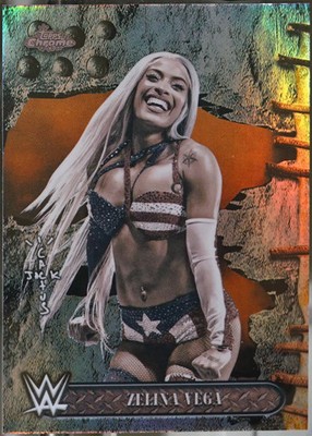 2025 Topps Chrome WWE x Cactus Jack - Refractor Wrestling Zelina Vega #38 EX