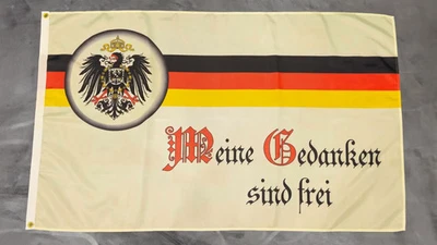 Fahne Flagge Deutsches Reich - Meine Gedanken sind frei - 90 x 150 cm - Bild 1 von 3