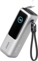 Anker Powerbank 25000Mah 100W USB-C Laptop Akku Silber Kabel Integriert